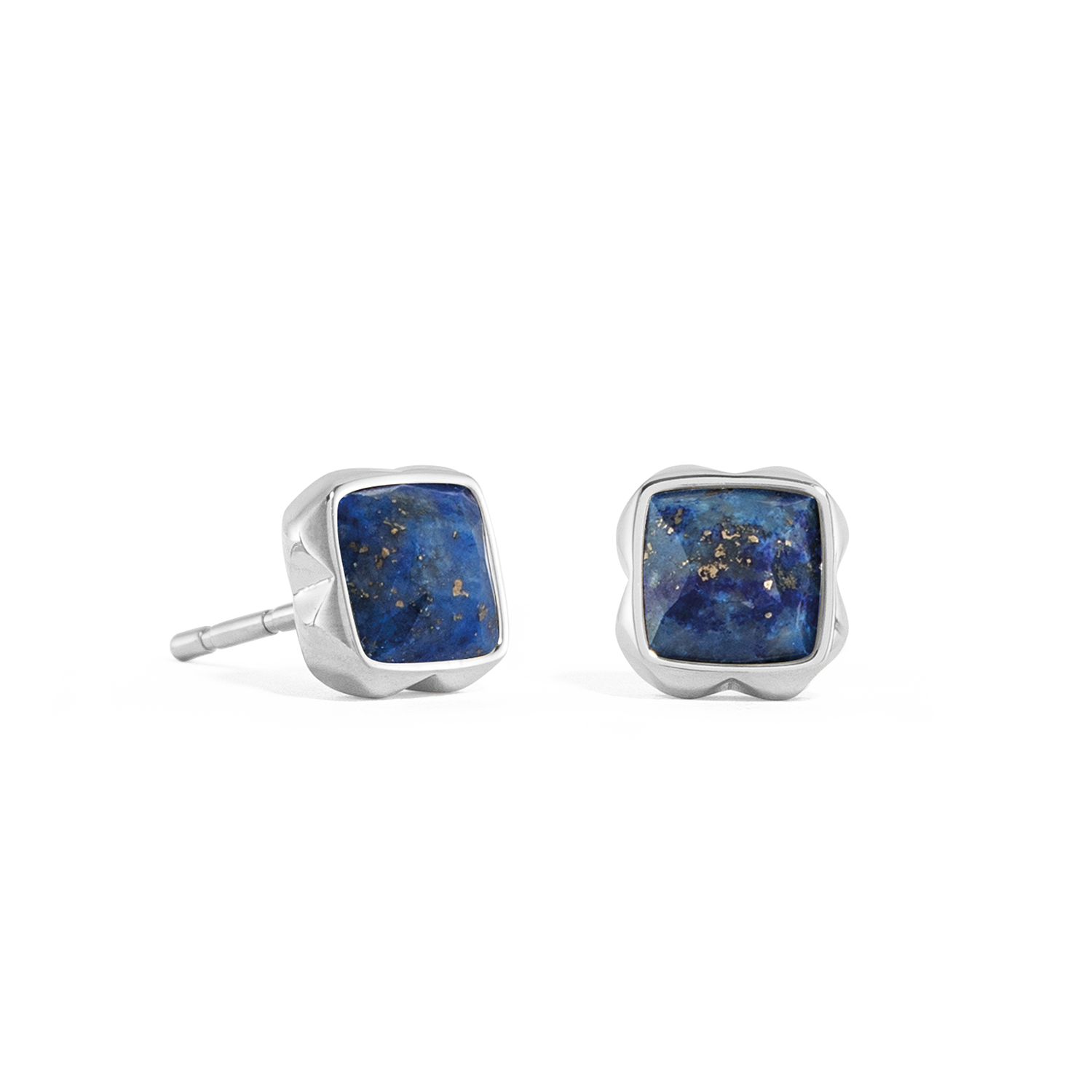 Birthstone September Earrings Lapis Lazuli Silver