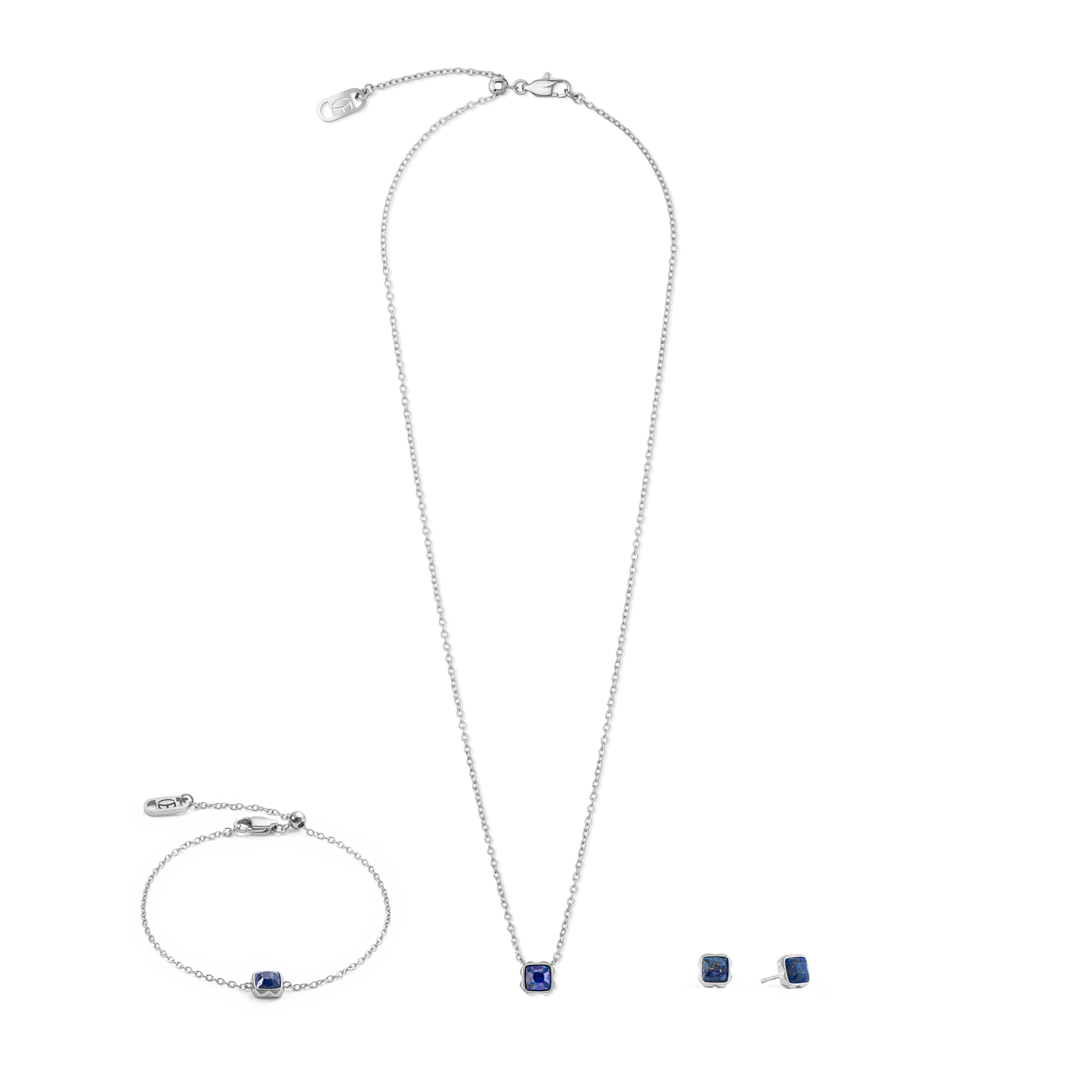 Birthstone September Earrings Lapis Lazuli Silver