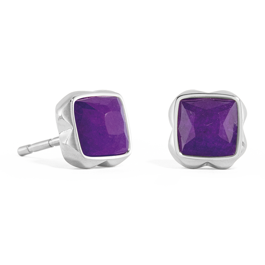 Birthstone February Earrings Sugilite Silver