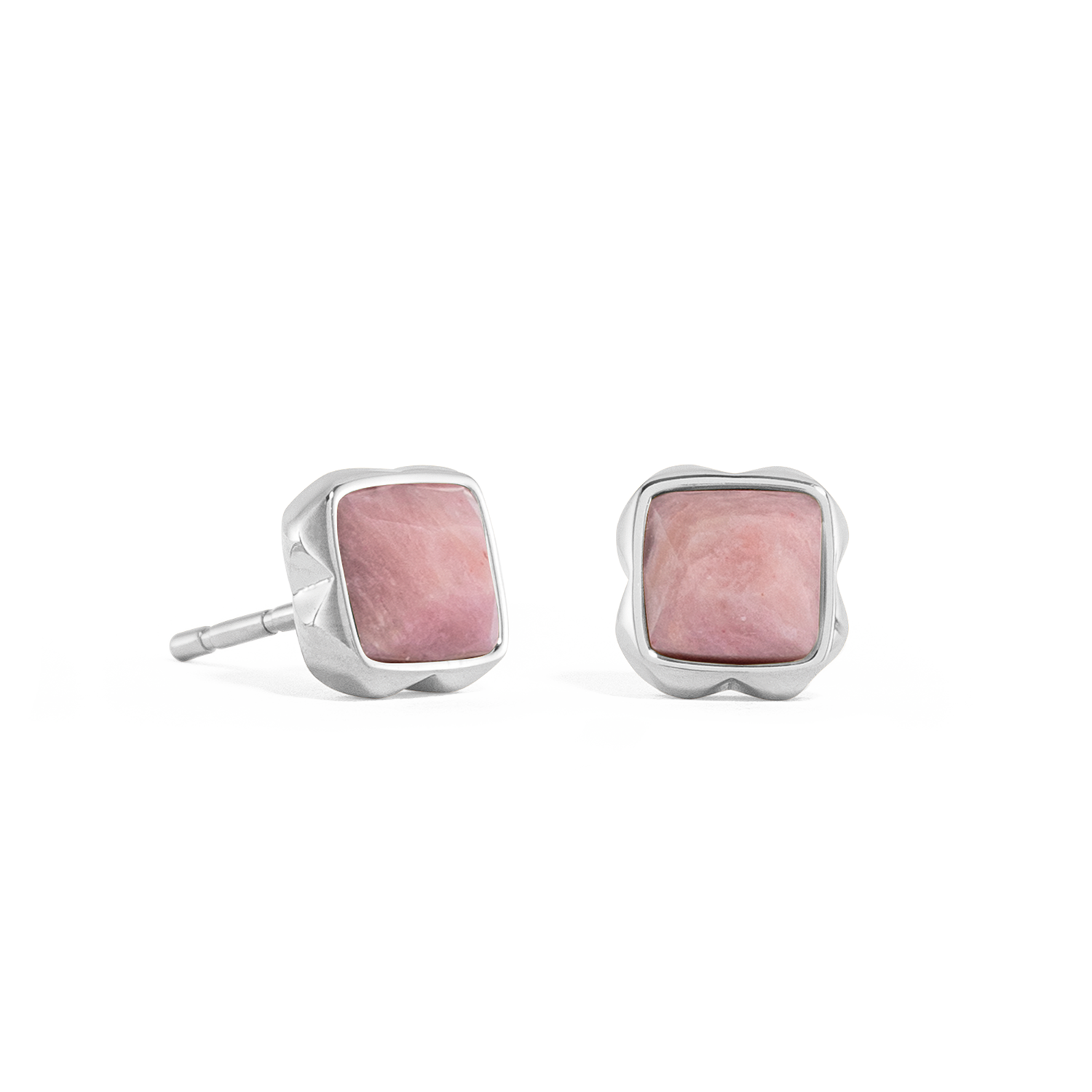 Birthstone July Earrings Rhodochrosite Silver