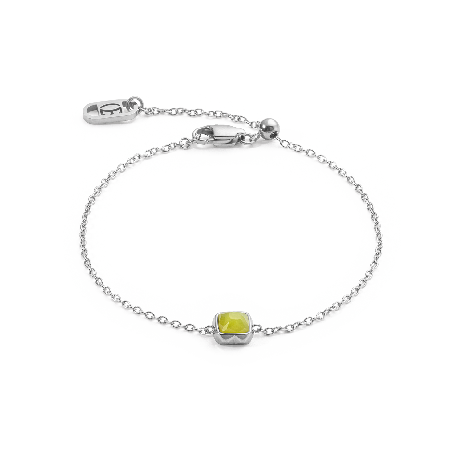 Birthstone August Bracelet Green Jade Silver