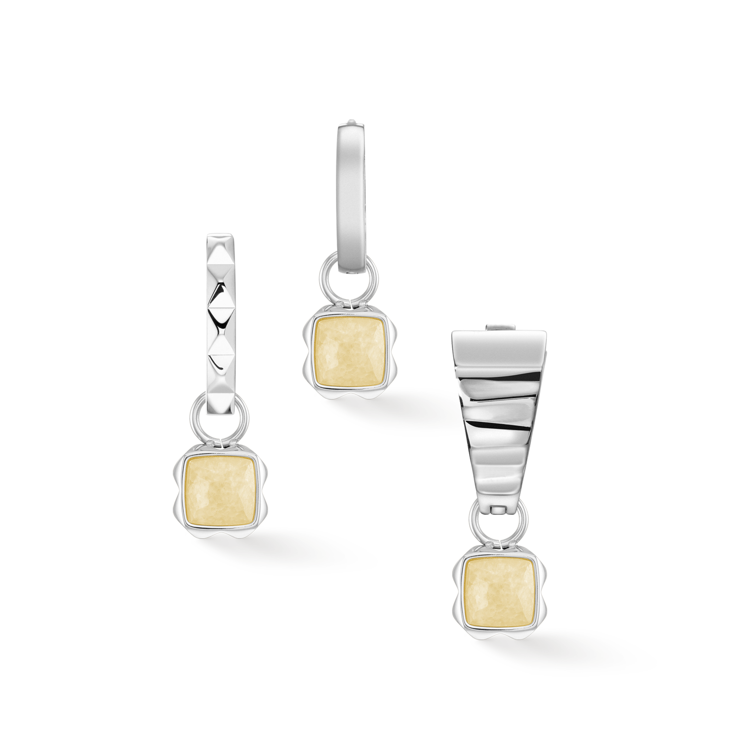 Birthstone November Charm Citrine Silver