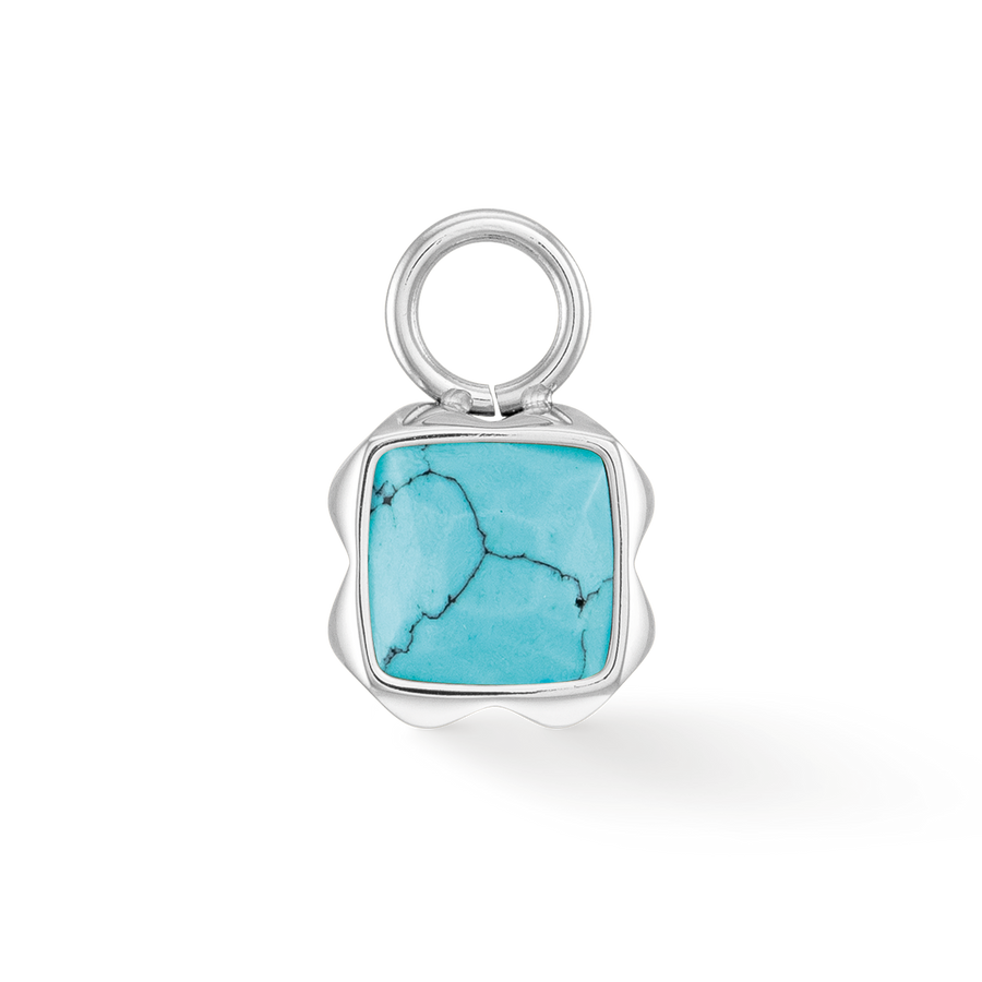 Birthstone December Charm Turquoise Silver