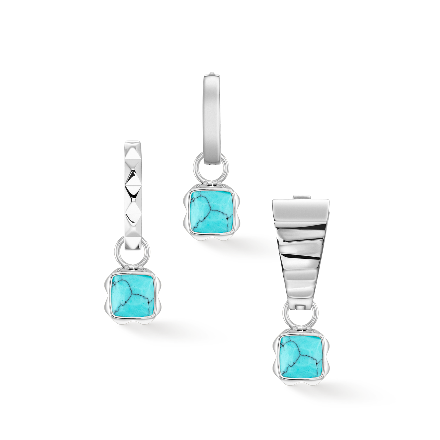 Birthstone December Charm Turquoise Silver