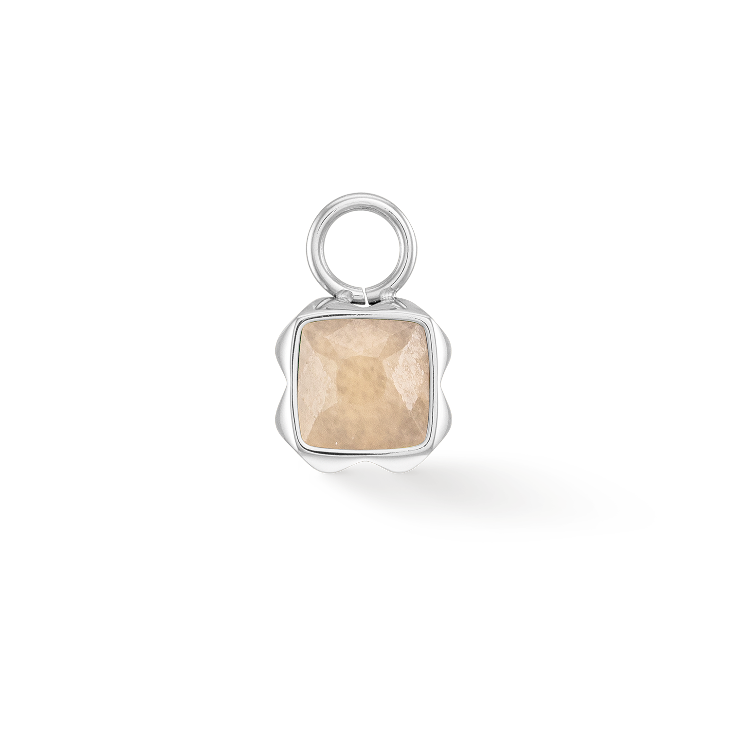 Birthstone June Charm Cream Jade Silver