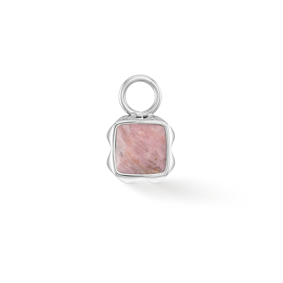 Birthstone July Charm Rhodochrosite Silver
