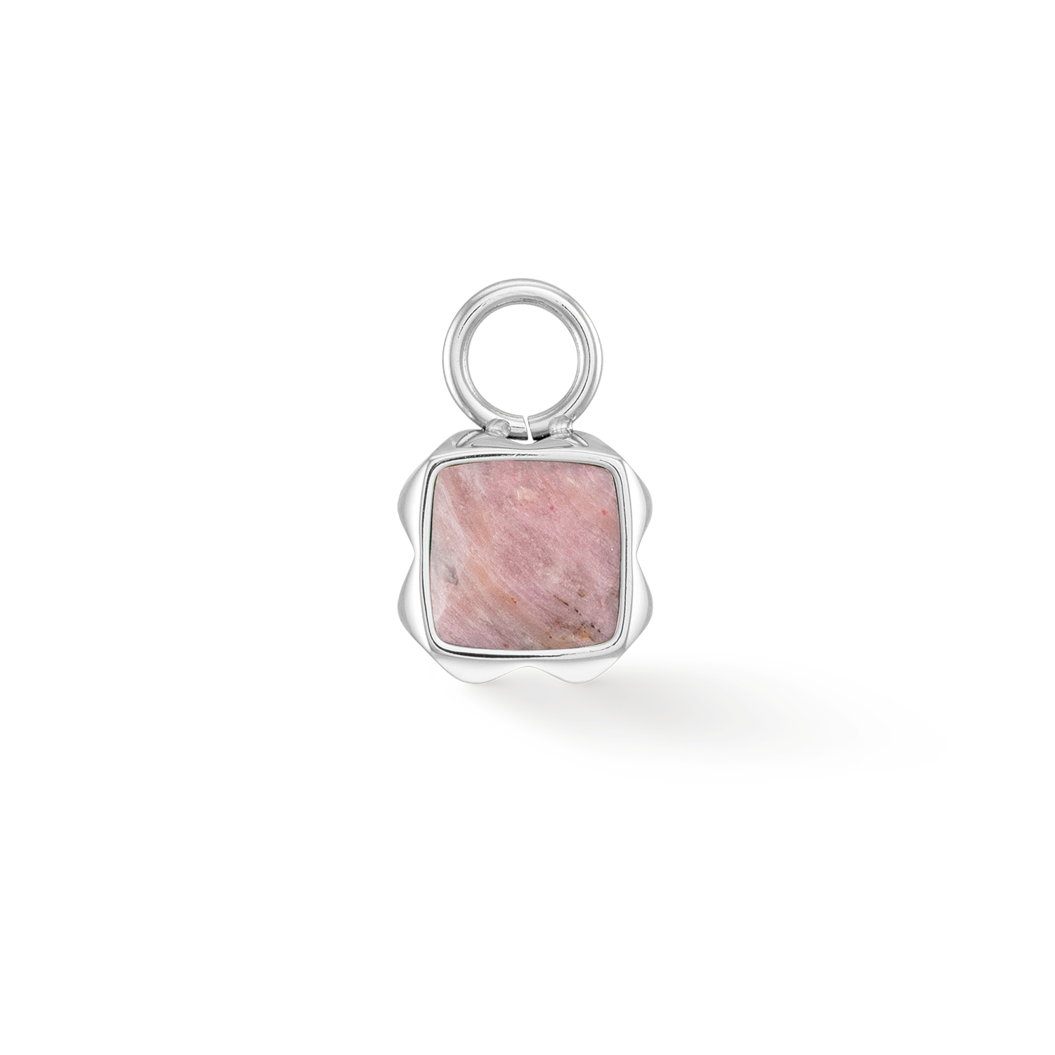Birthstone July Charm Rhodochrosite Silver