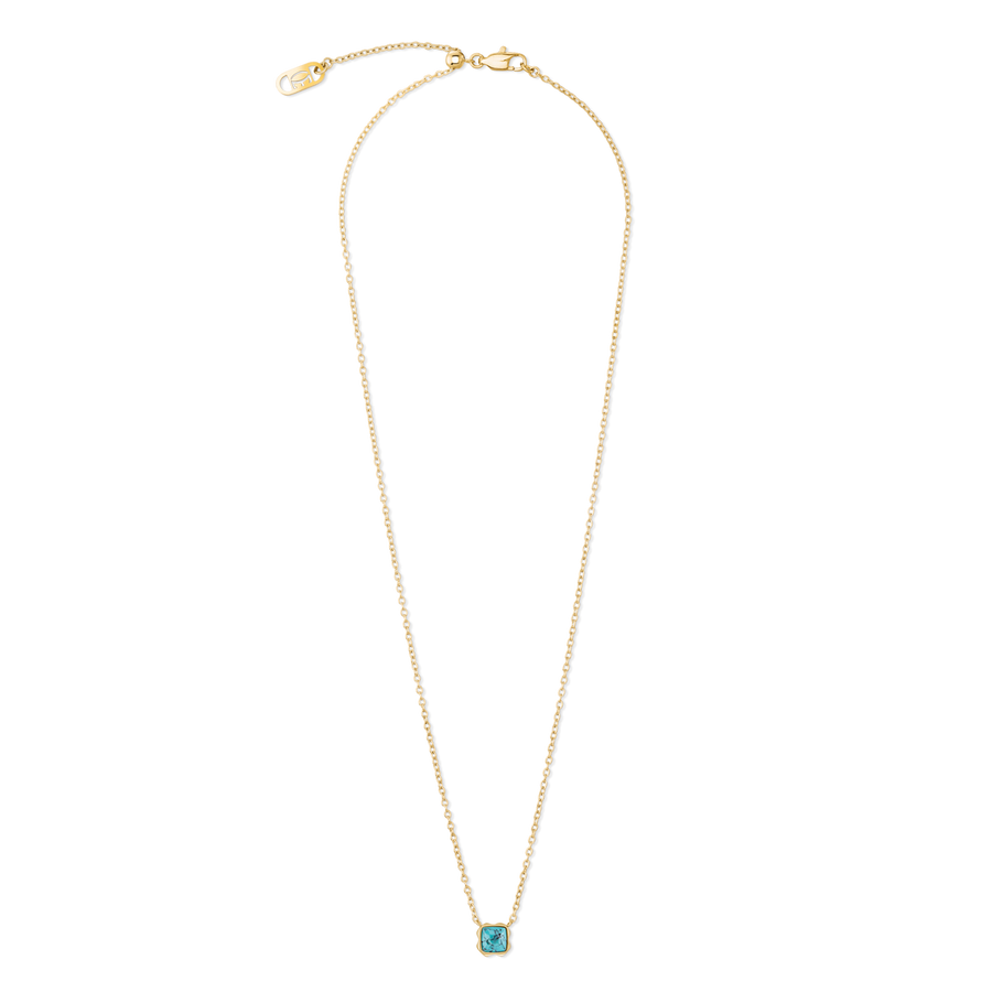 Birthstone December Necklace Turquoise Gold