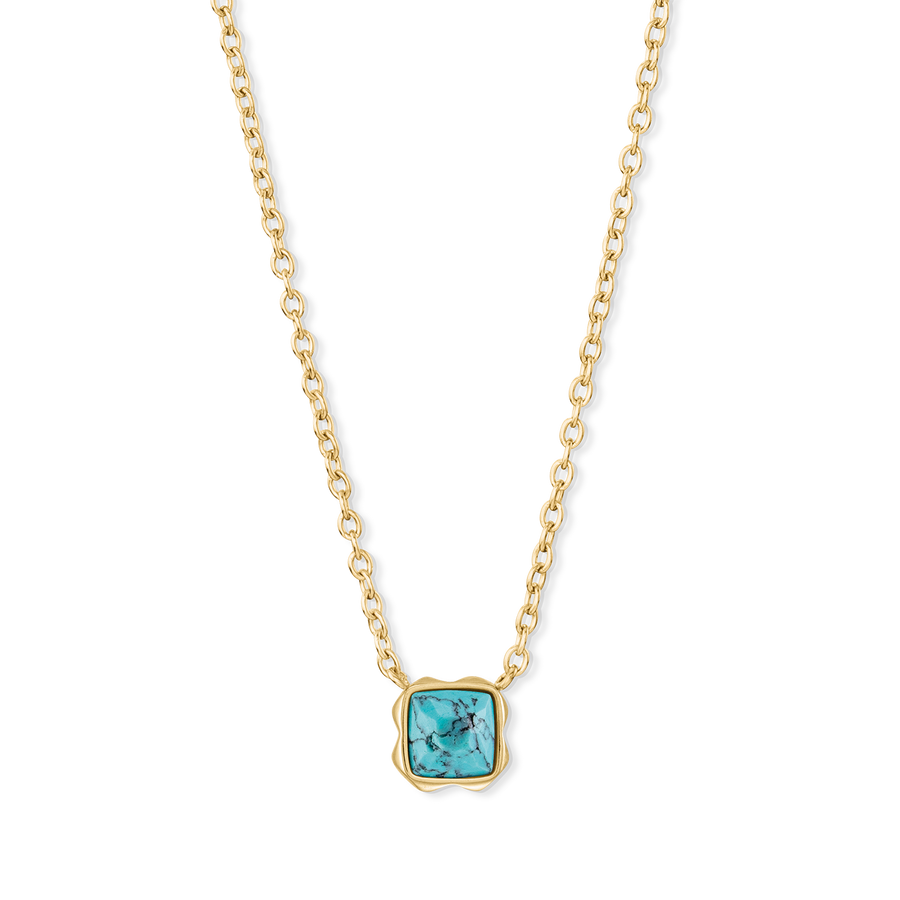 Birthstone December Necklace Turquoise Gold