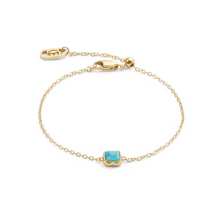 Birthstone December Bracelet Turquoise Gold