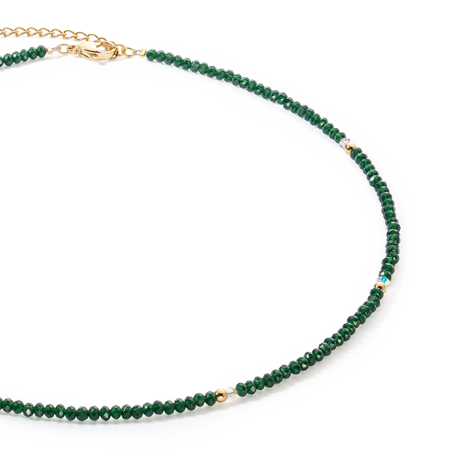 Necklace Little Twinkle gold-dark green