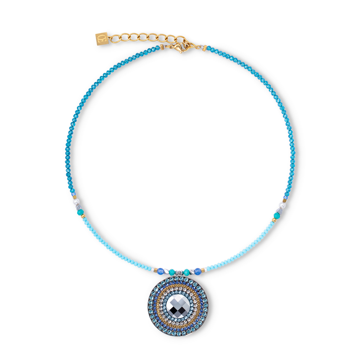 Necklace amulet Ocean Vibes turquoise gold