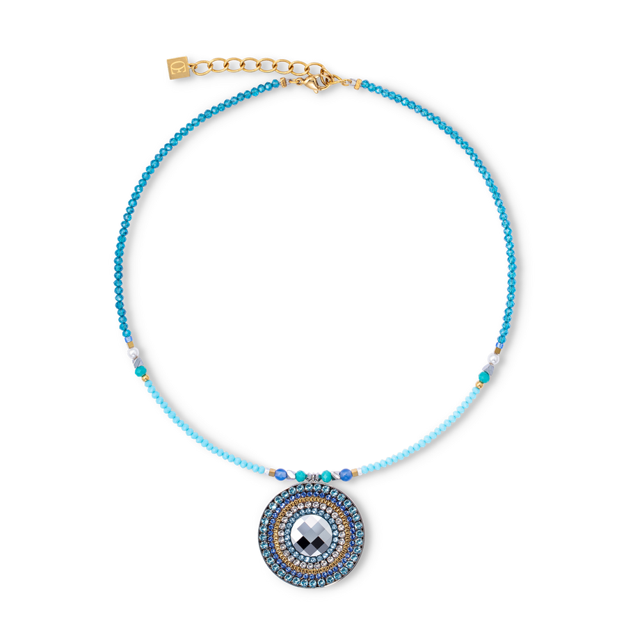 Necklace amulet Ocean Vibes turquoise gold