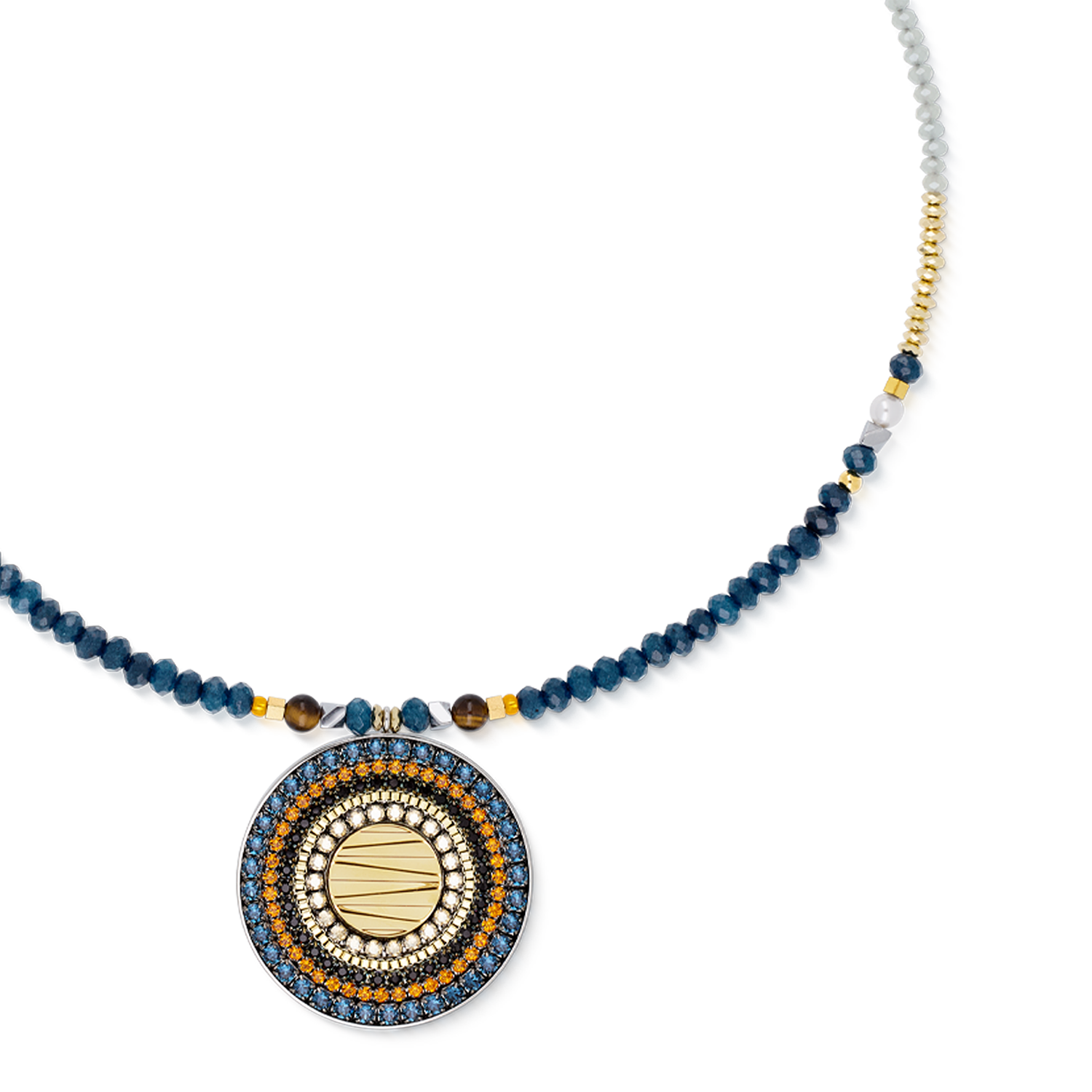 Necklace Amulet Modern Future Motion bicolour