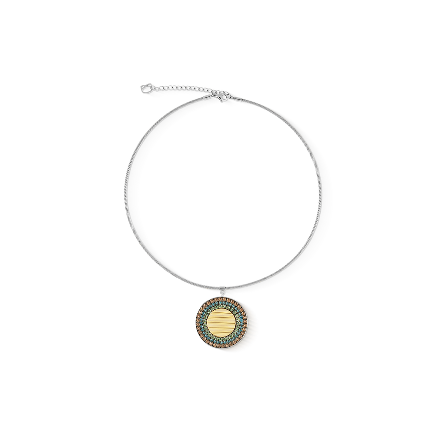 Necklace Amulet Glam Waves silver multicolour pastel
