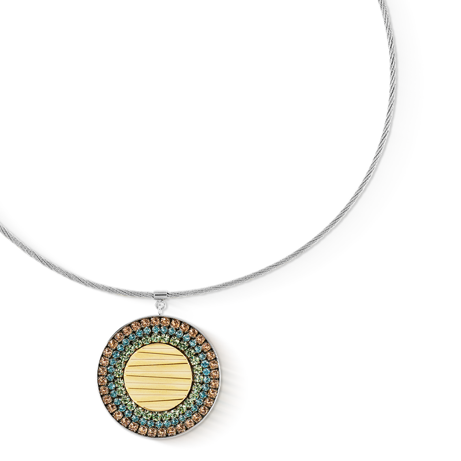 Necklace Amulet Glam Waves silver multicolour pastel