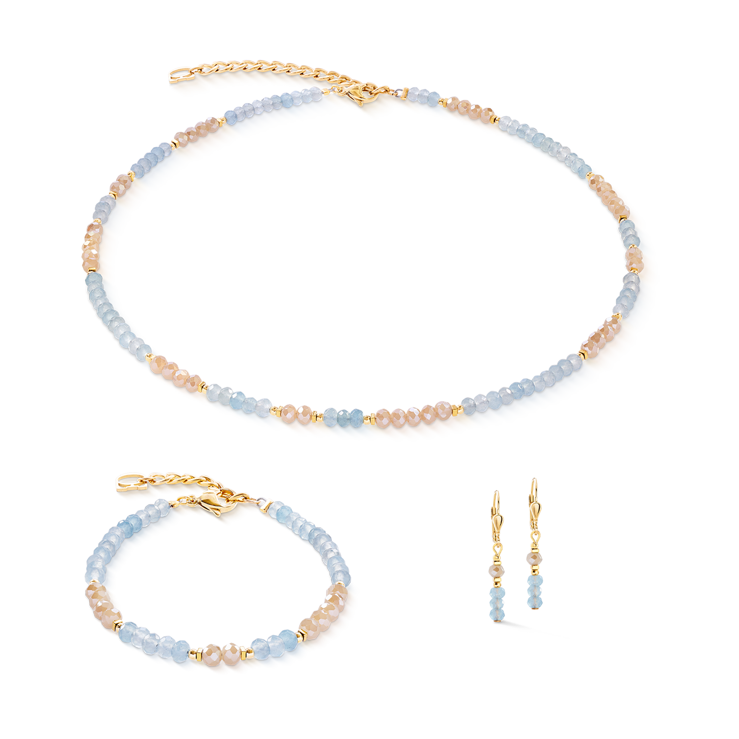 Necklace Rhythm Jade Sky gold