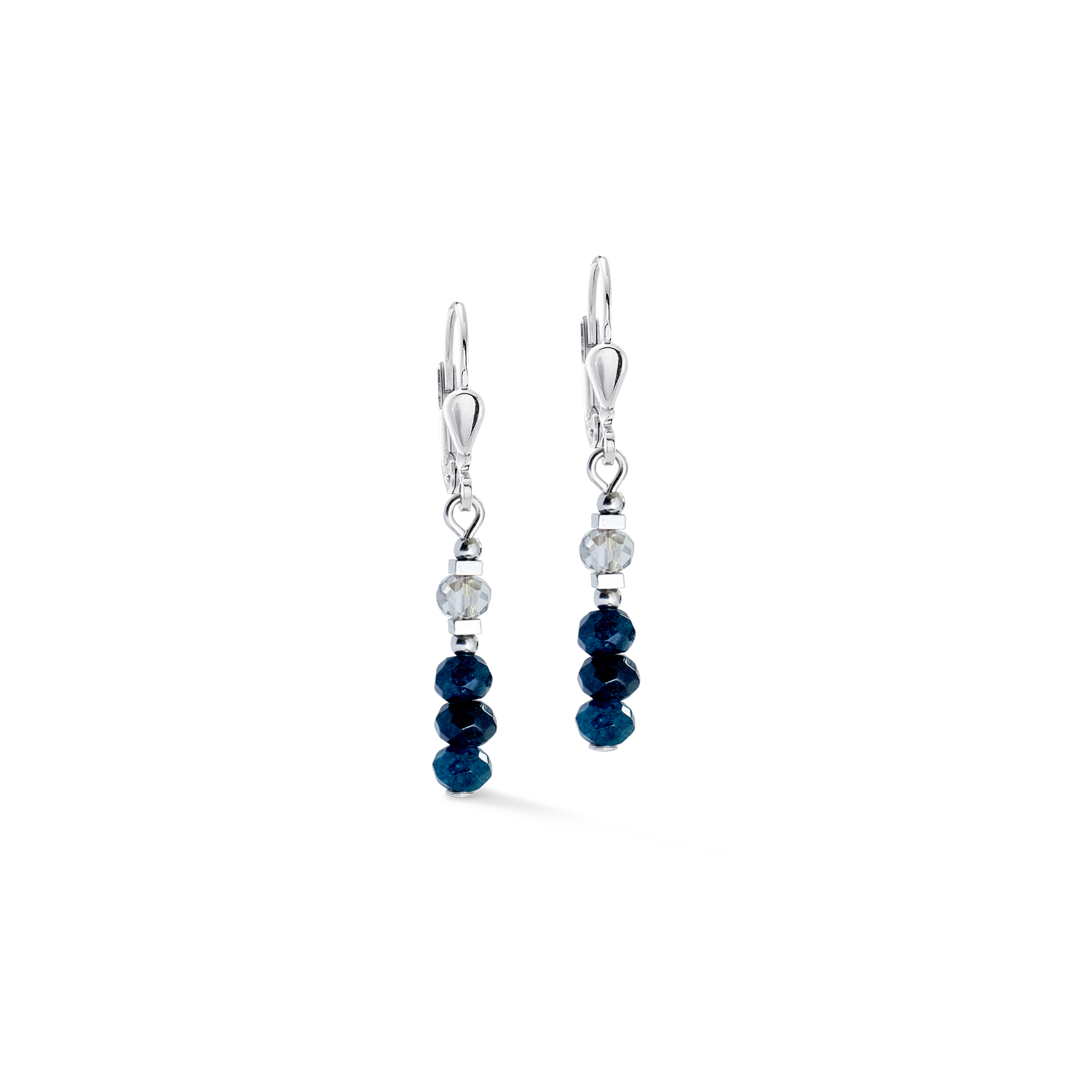 Earrings Rhythm Jade Navy silver