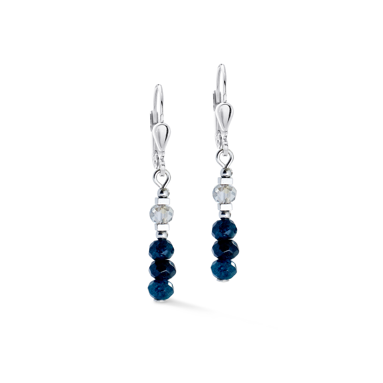 Earrings Rhythm Jade Navy silver