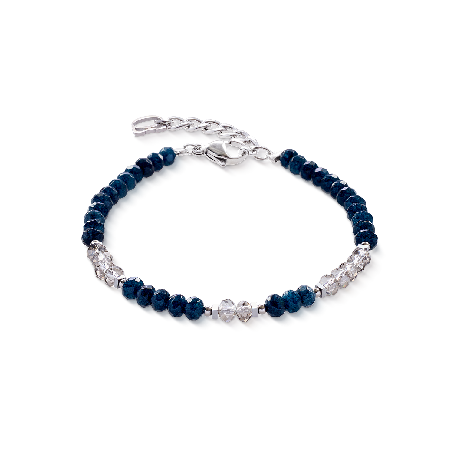Bracelet Rhythm Jade Navy silver