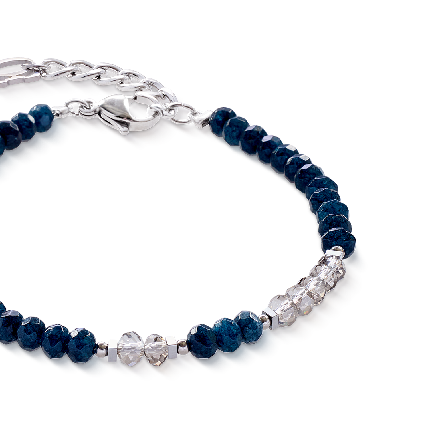 Bracelet Rhythm Jade Navy silver