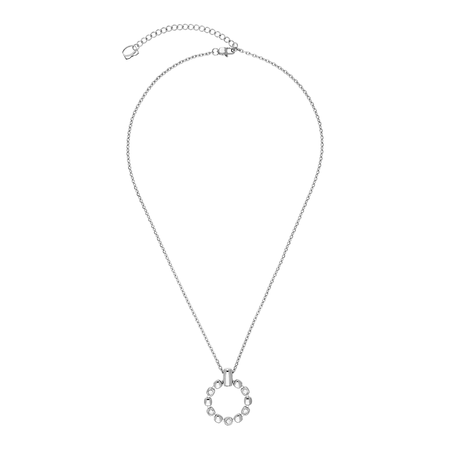 Necklace Soft Cube Circle Glow silver