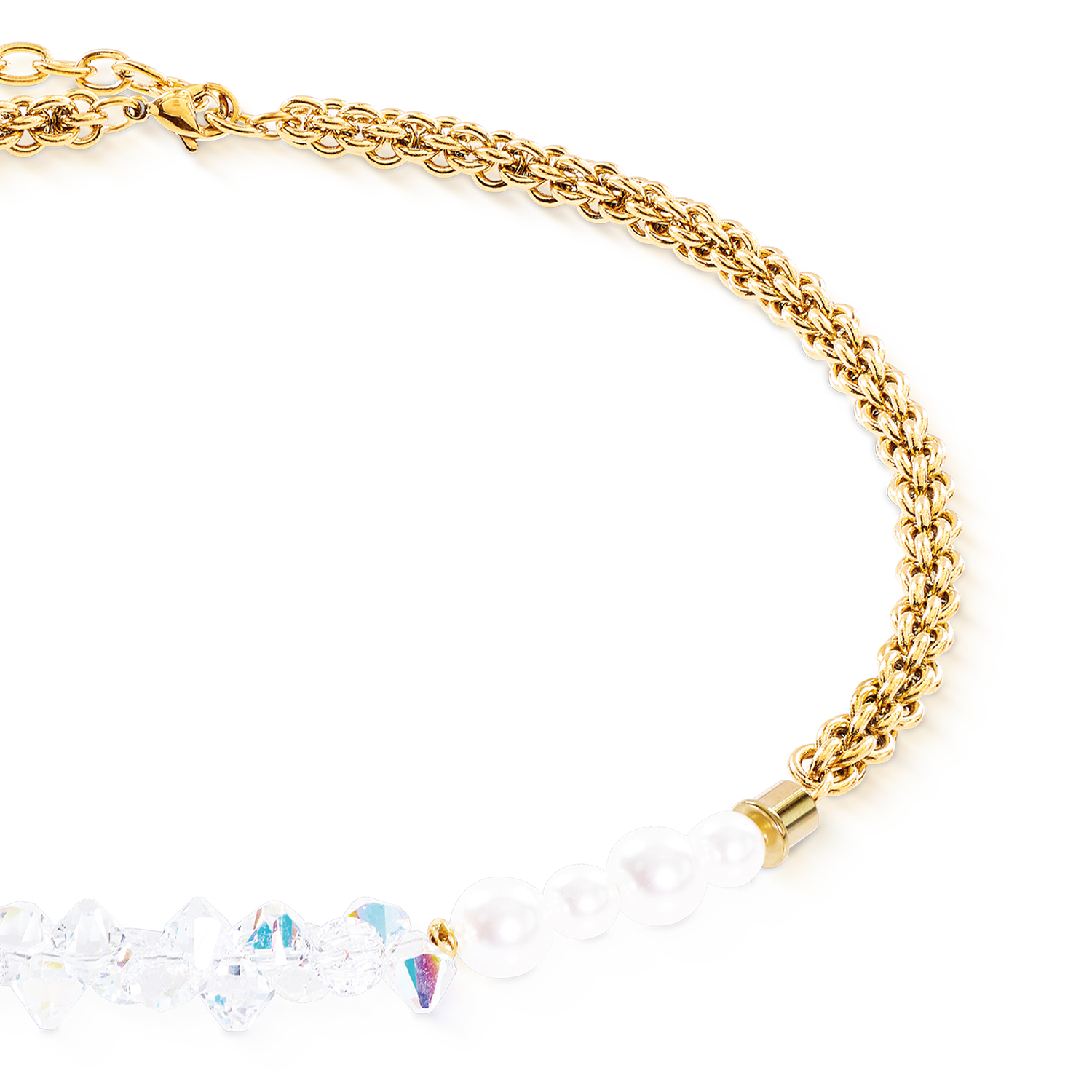 Necklace Dancing Crystals Fusion Gold