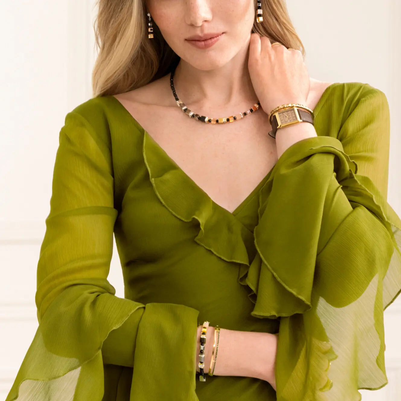 GeoCUBE® Precious Nature earrings tricolour