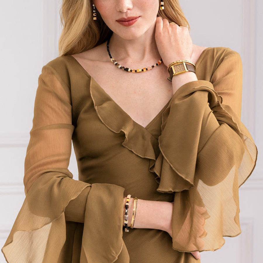 GeoCUBE® Precious Nature earrings tricolour