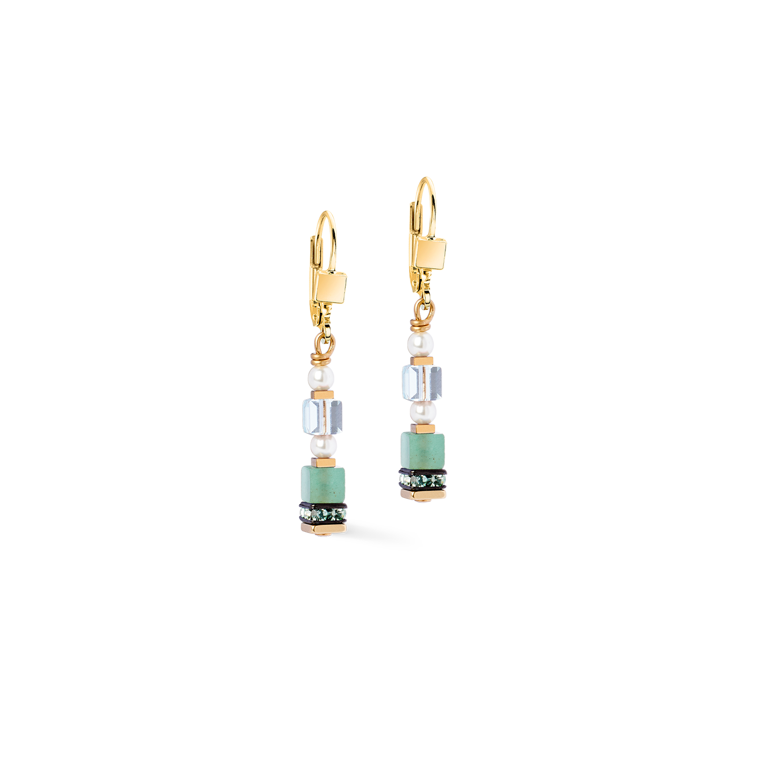 Earrings Sparkling Princess Spikes gold-Art Nouveau