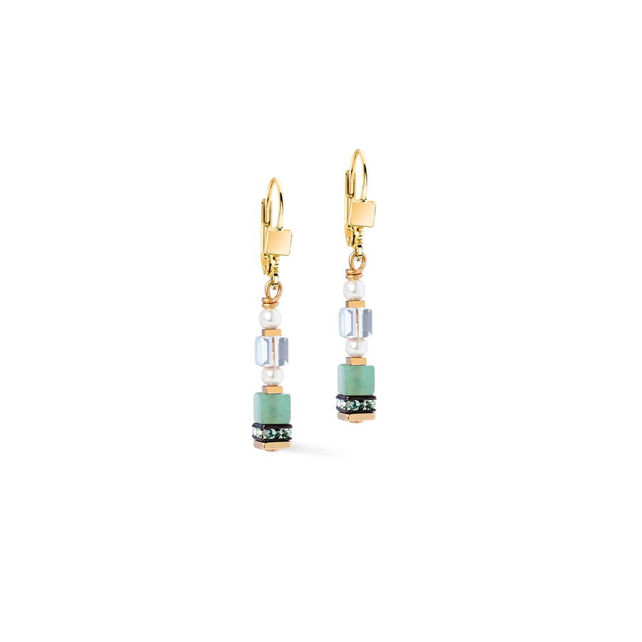Earrings Sparkling Princess Spikes gold-Art Nouveau