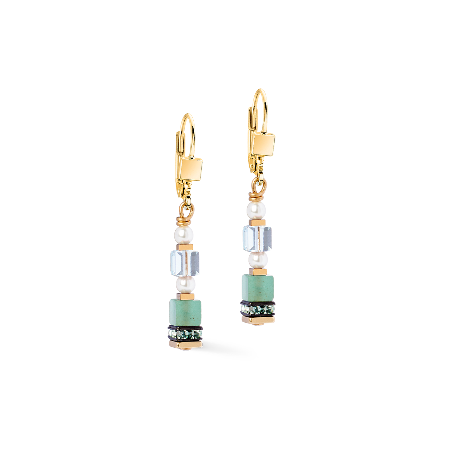 Earrings Sparkling Princess Spikes gold-Art Nouveau