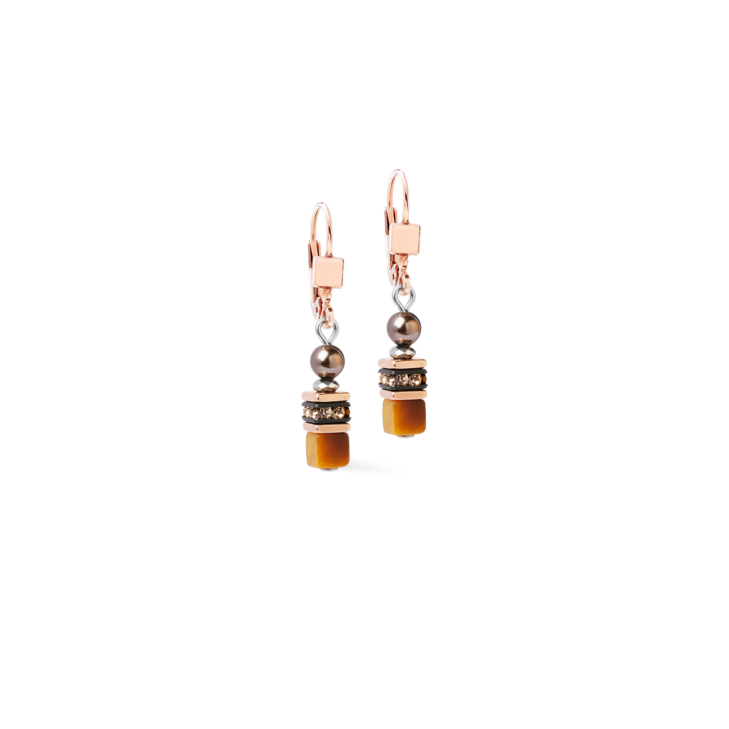 Earrings Princess Earth Glow rose gold-brown