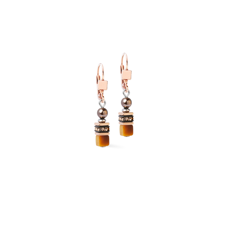 Earrings Princess Earth Glow rose gold-brown