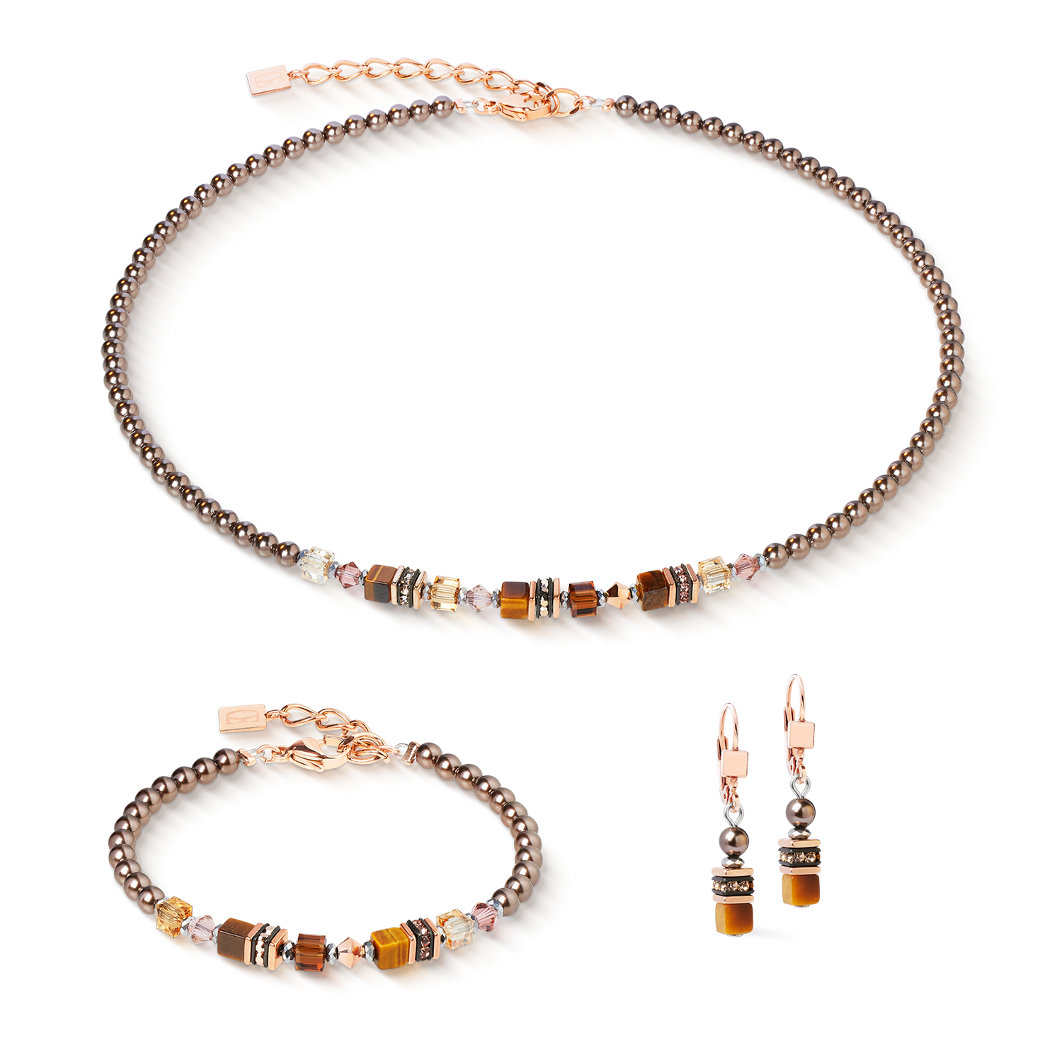 Bracelet Princess Earth Glow rose gold-brown