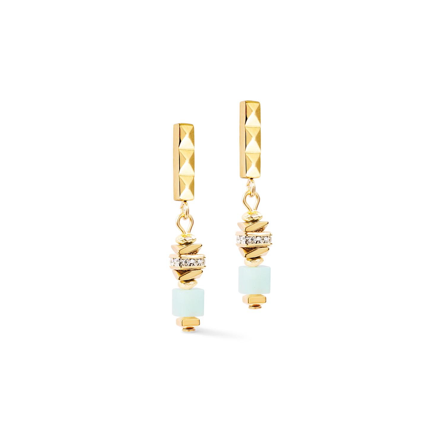 Beads & Pearls Spike Drop Earrings Pastel