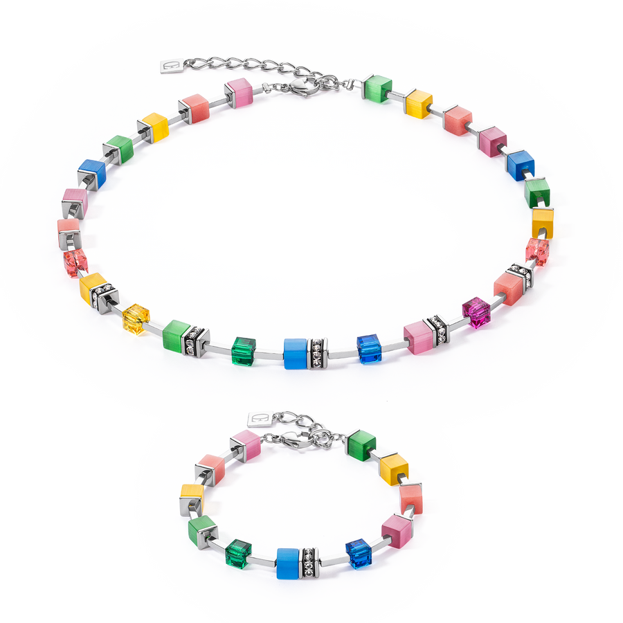 GeoCUBE® Iconic Pure Necklace Rainbow