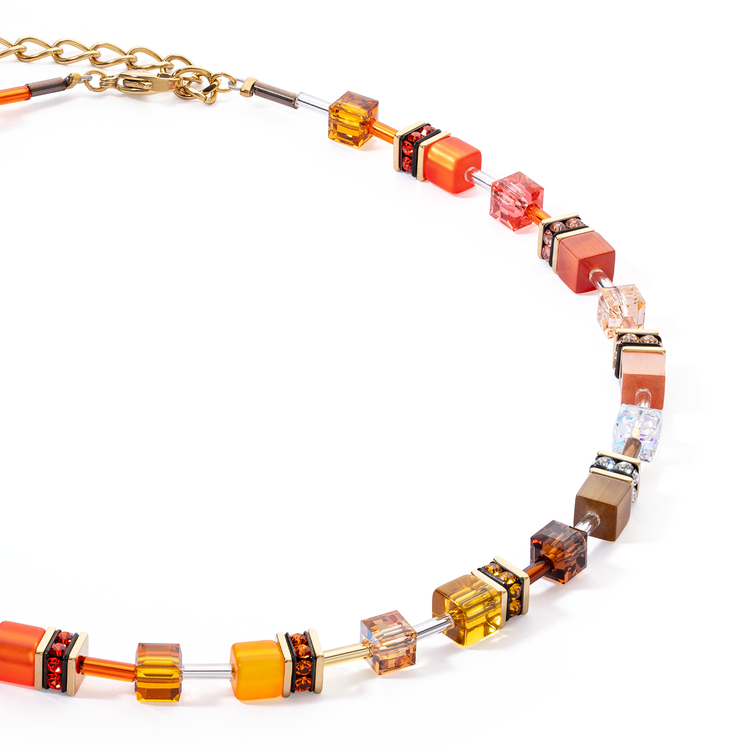 GeoCUBE® Iconic necklace Sunset gold