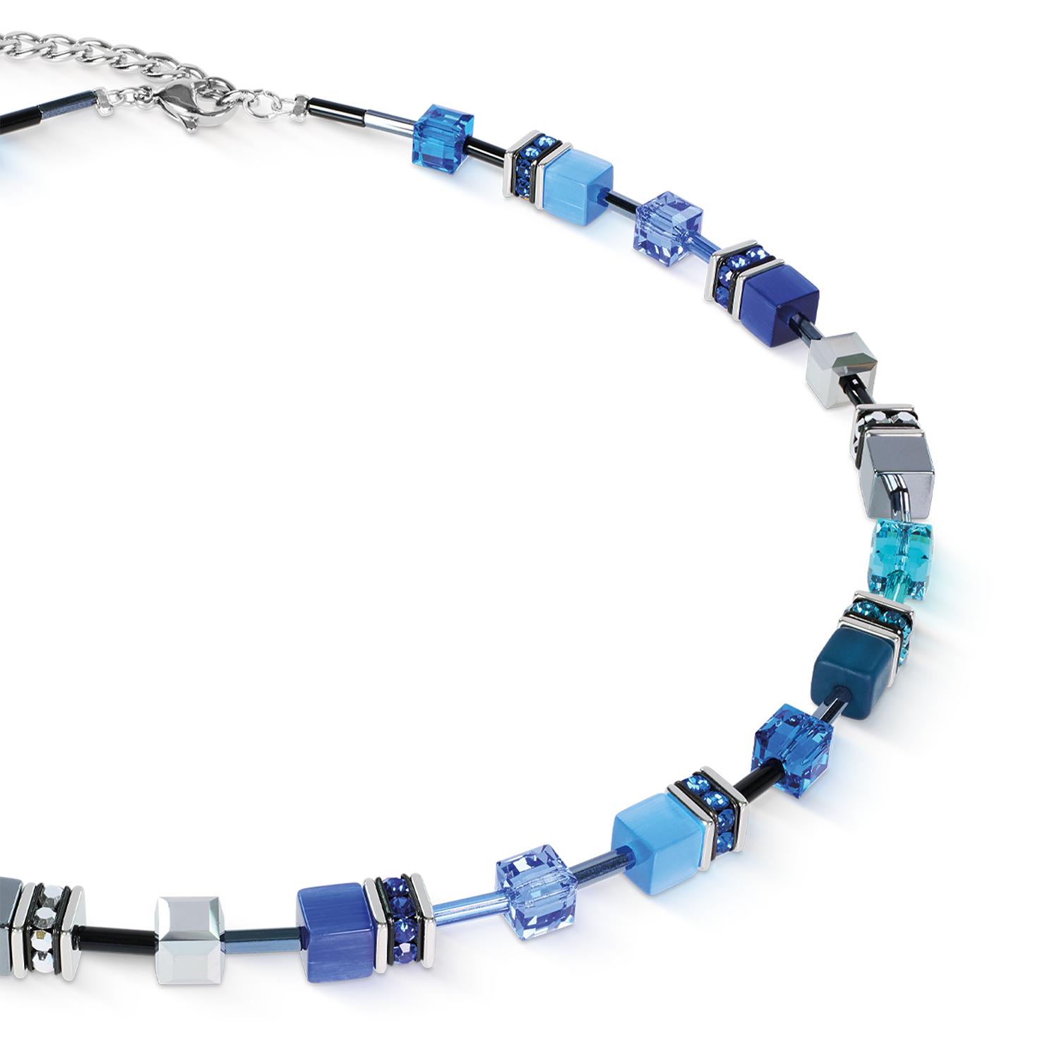 GeoCUBE® Iconic Necklace Azure Spirit Silver