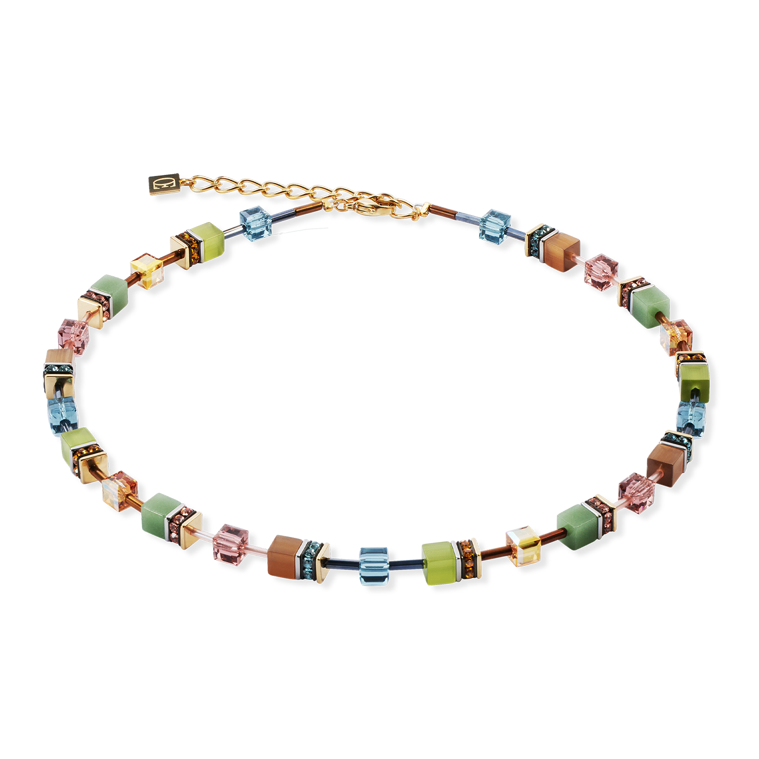 GeoCUBE® Iconic necklace Forest bicolour