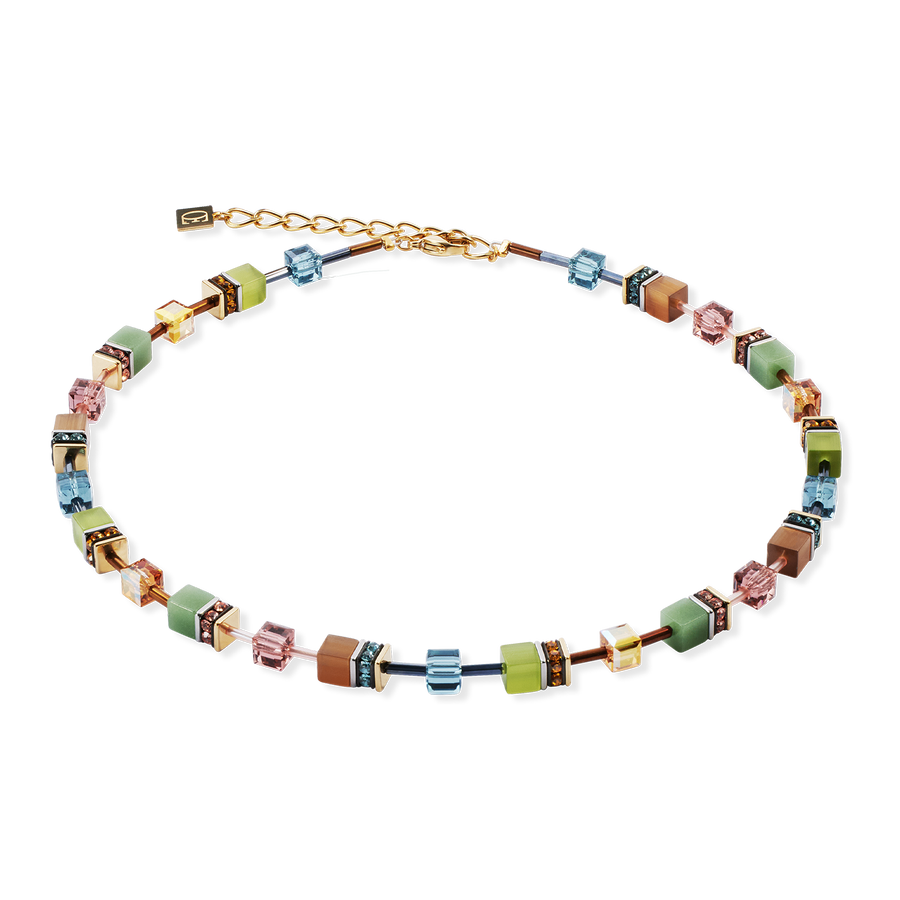 GeoCUBE® Iconic necklace Forest bicolour