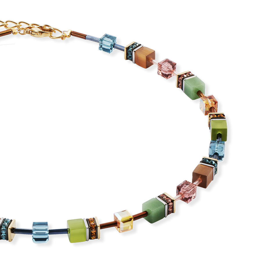GeoCUBE® Iconic necklace Forest bicolour