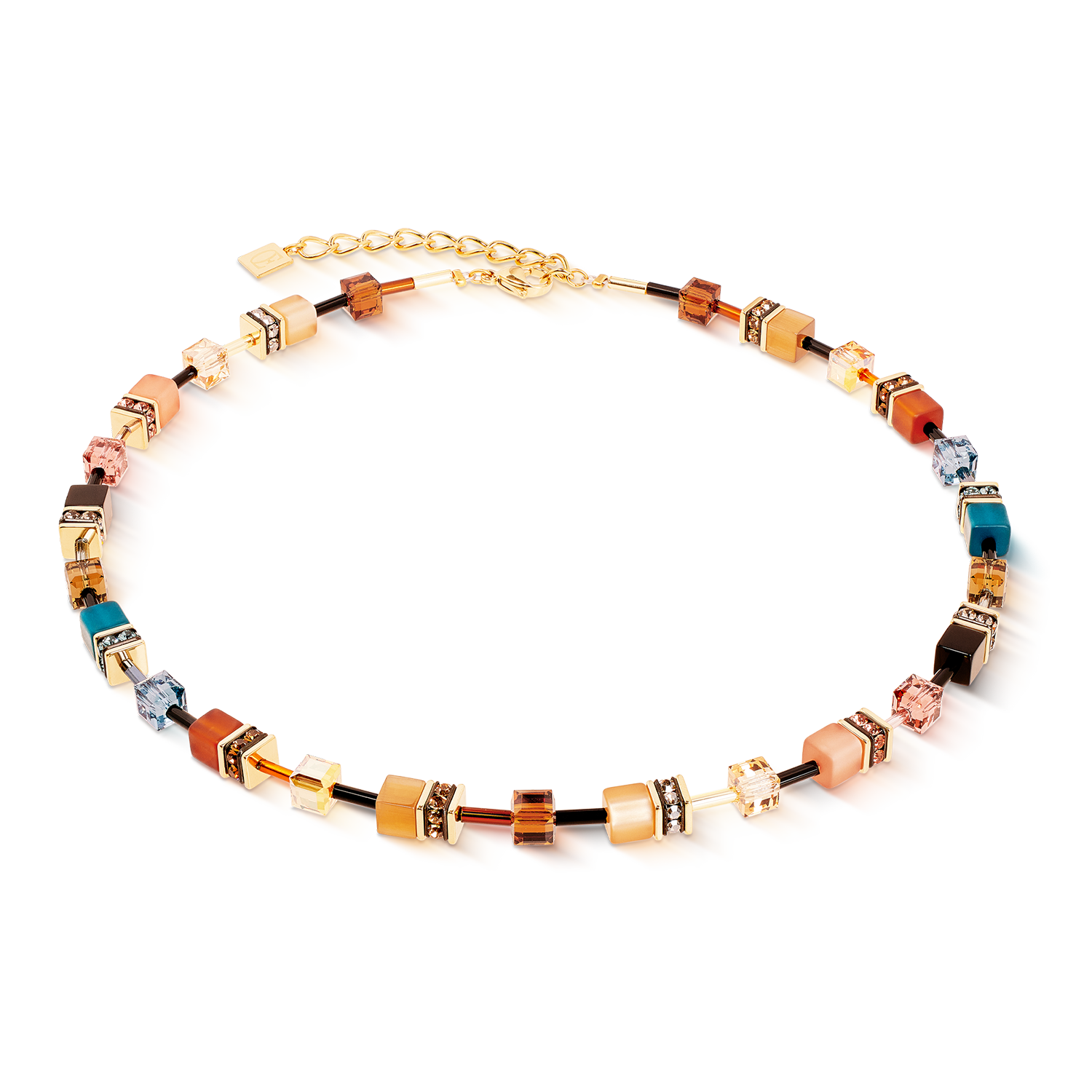 GeoCUBE® Iconic necklace Earth Mirage gold