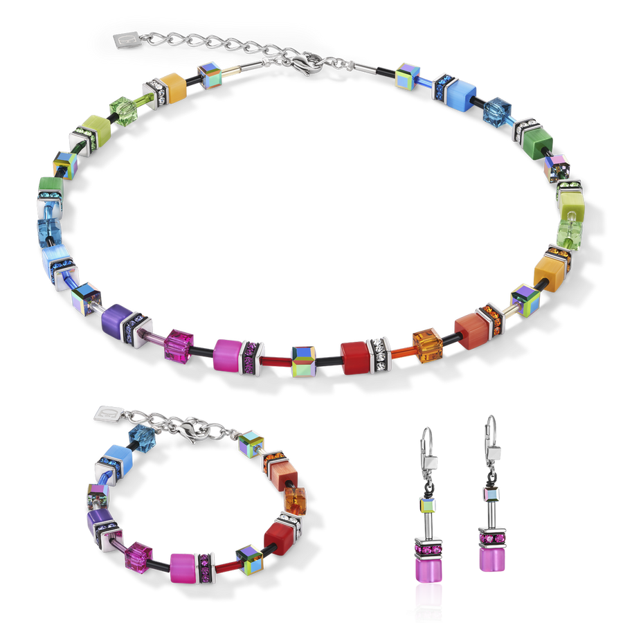 GeoCUBE® necklace multicolour rainbow