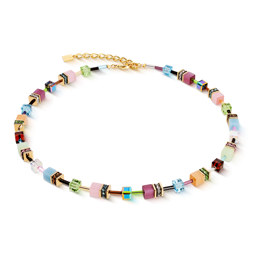 GeoCUBE® Iconic necklace Art Nouveau gold