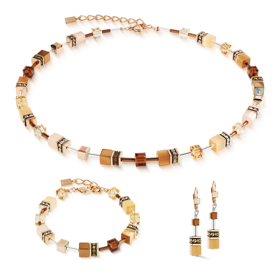 GeoCUBE® Iconic Earrings Mocha Mousse