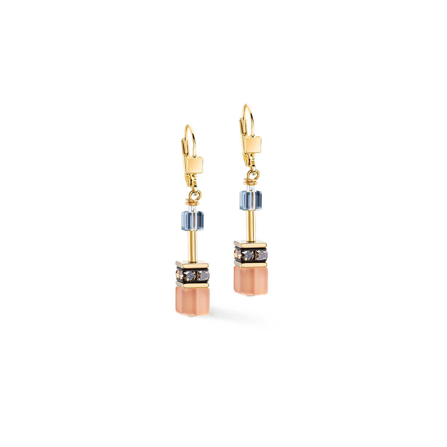 GeoCUBE® Iconic earrings Earth Mirage gold