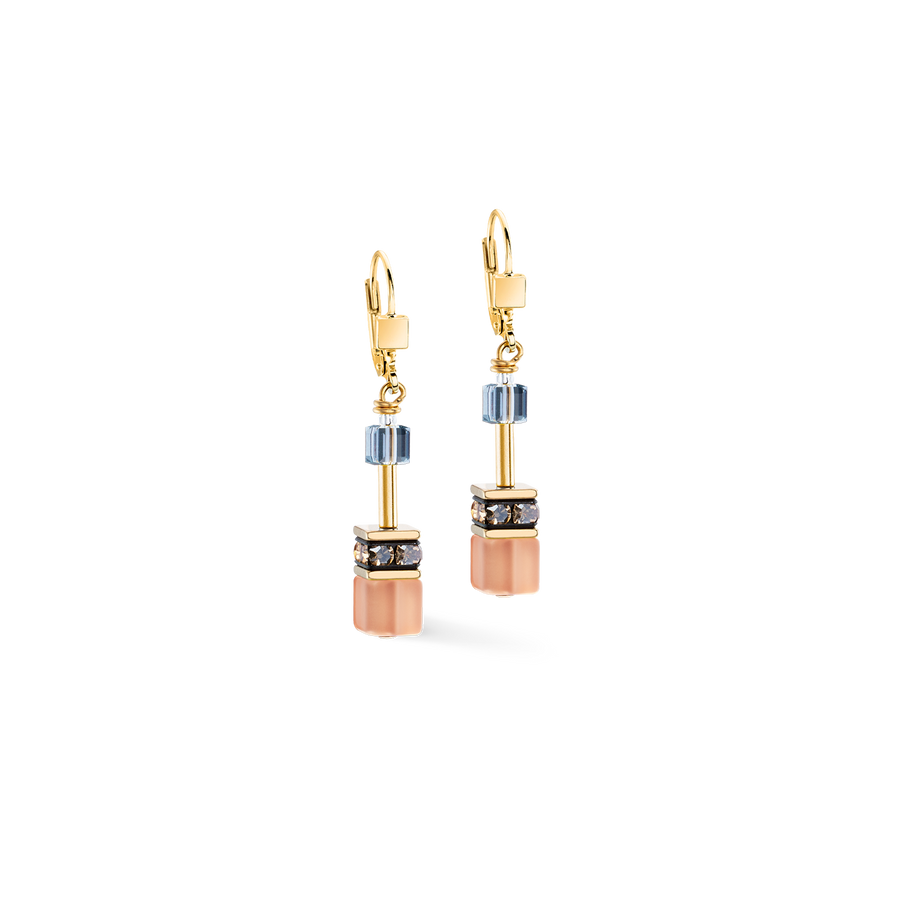 GeoCUBE® Iconic earrings Earth Mirage gold