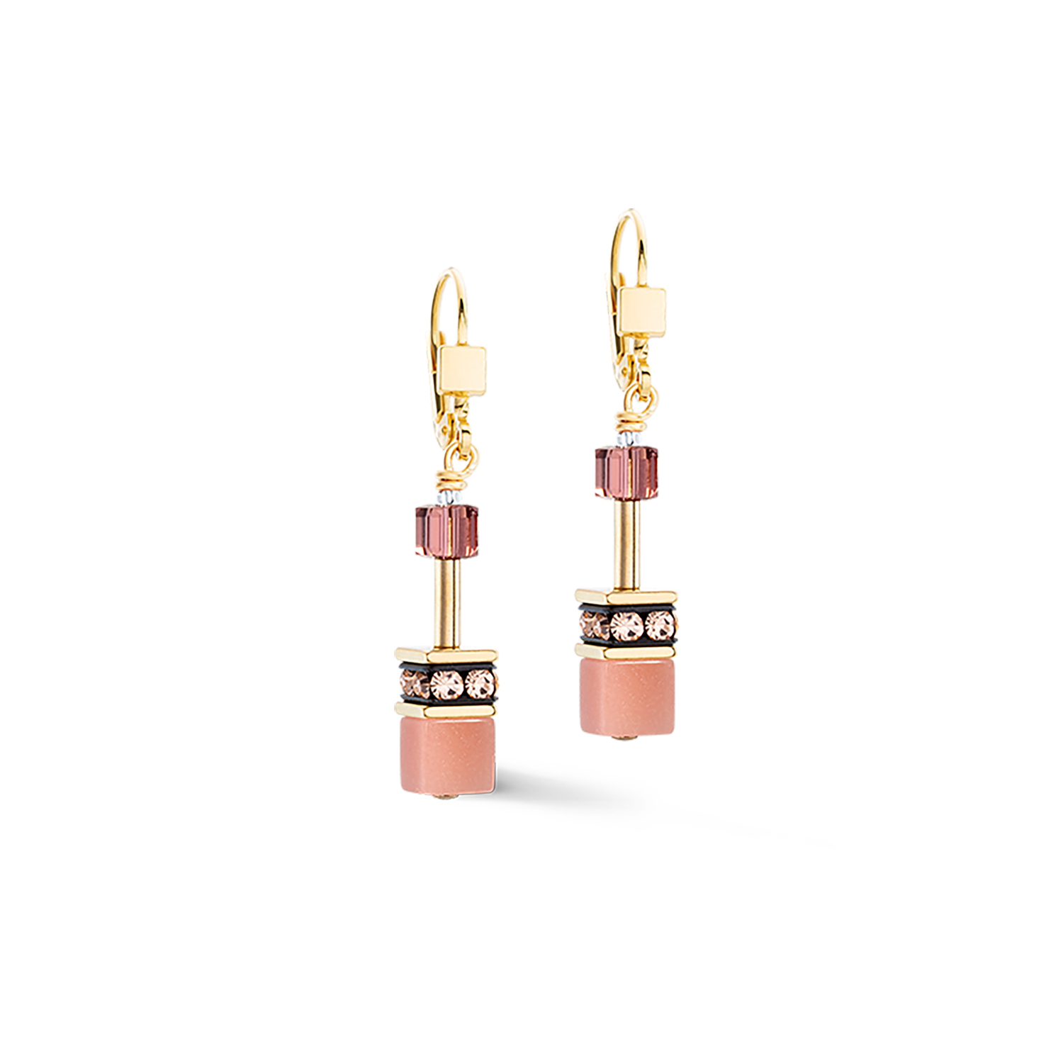 GeoCUBE® Iconic earrings gold Blush