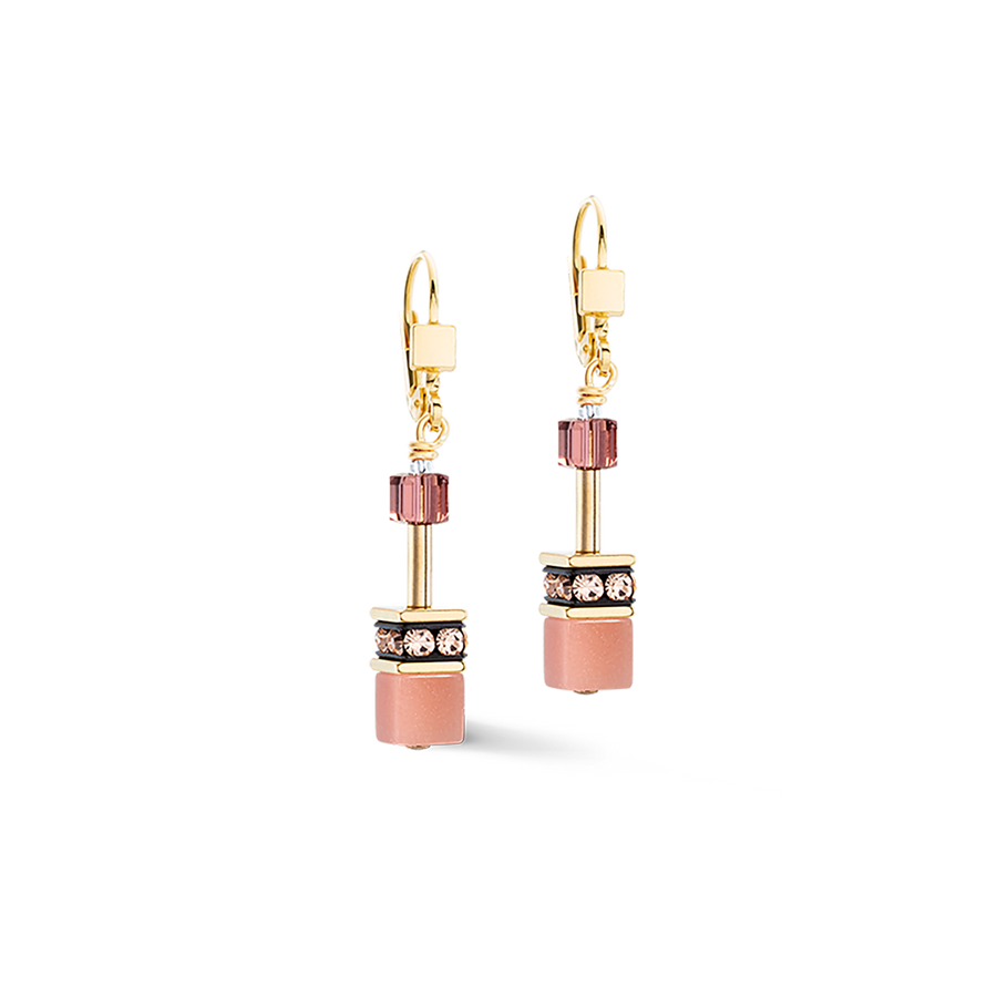 GeoCUBE® Iconic earrings gold Blush